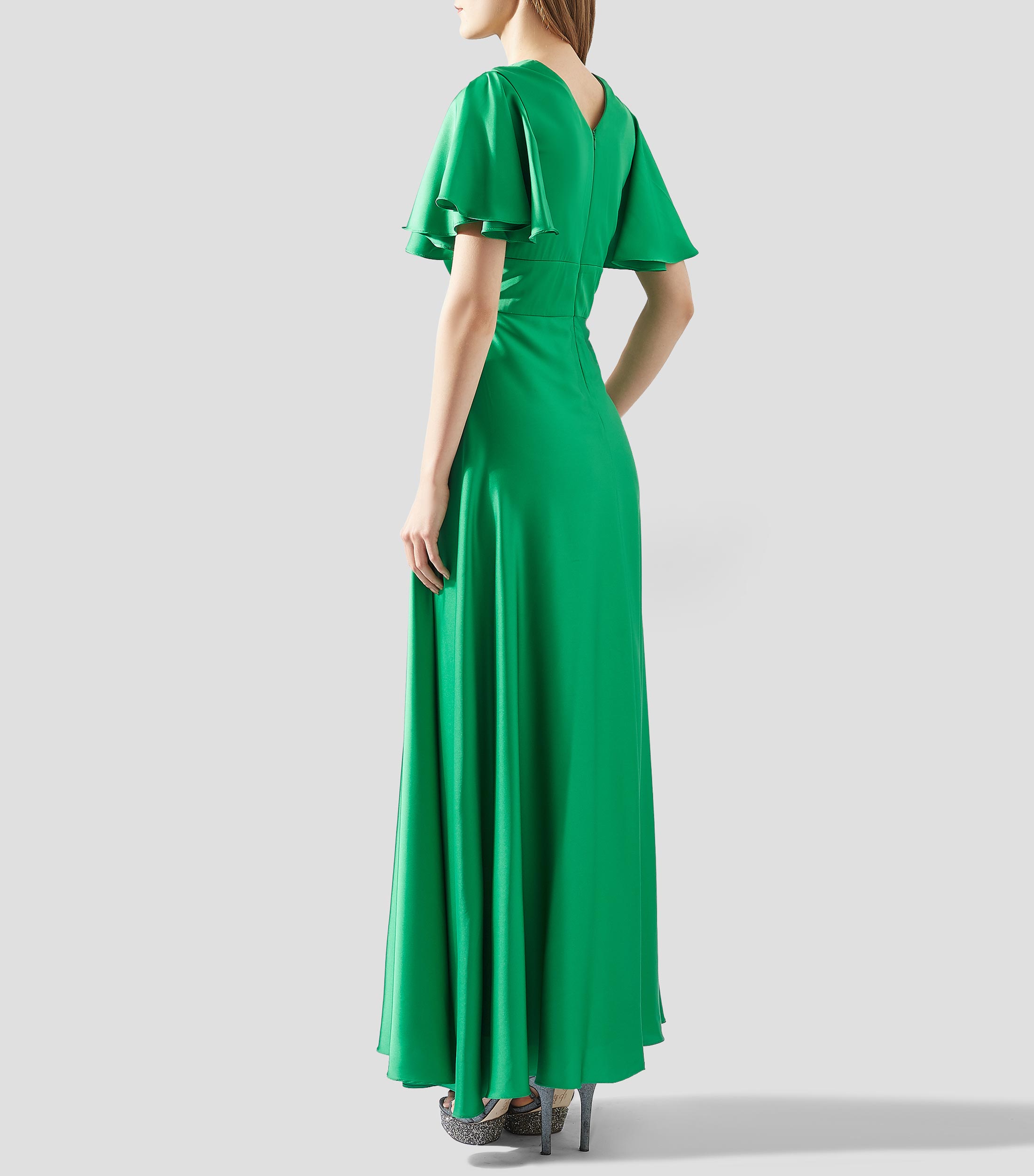 Vestido de fiesta largo liso Mujer